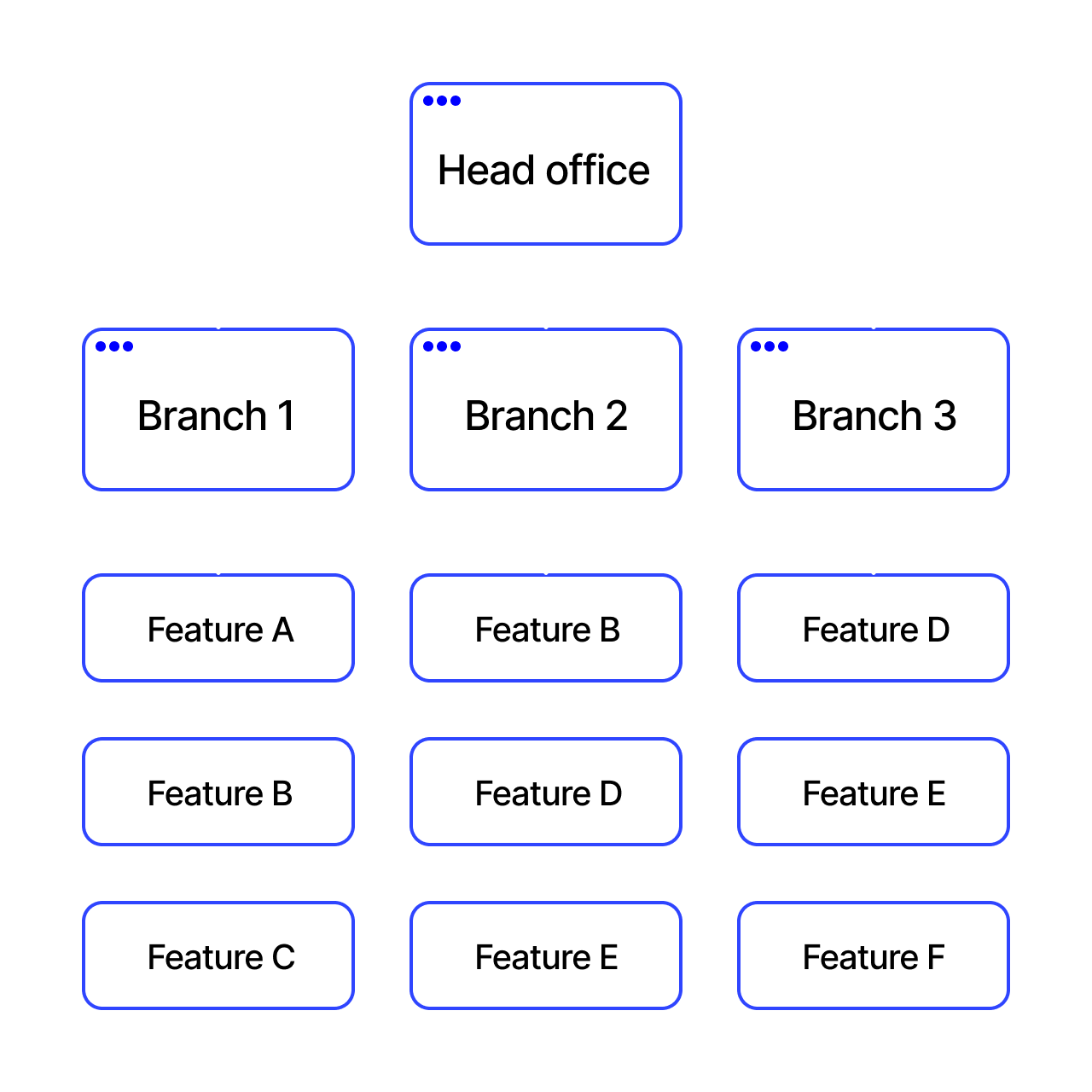 Multi-Branch Organization Diagram